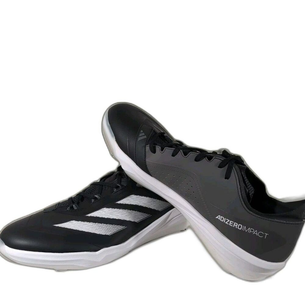 adidas Adizero Impact BSB Men's 16 Metal Baseball Cleats Black Gray ID0969 NWT